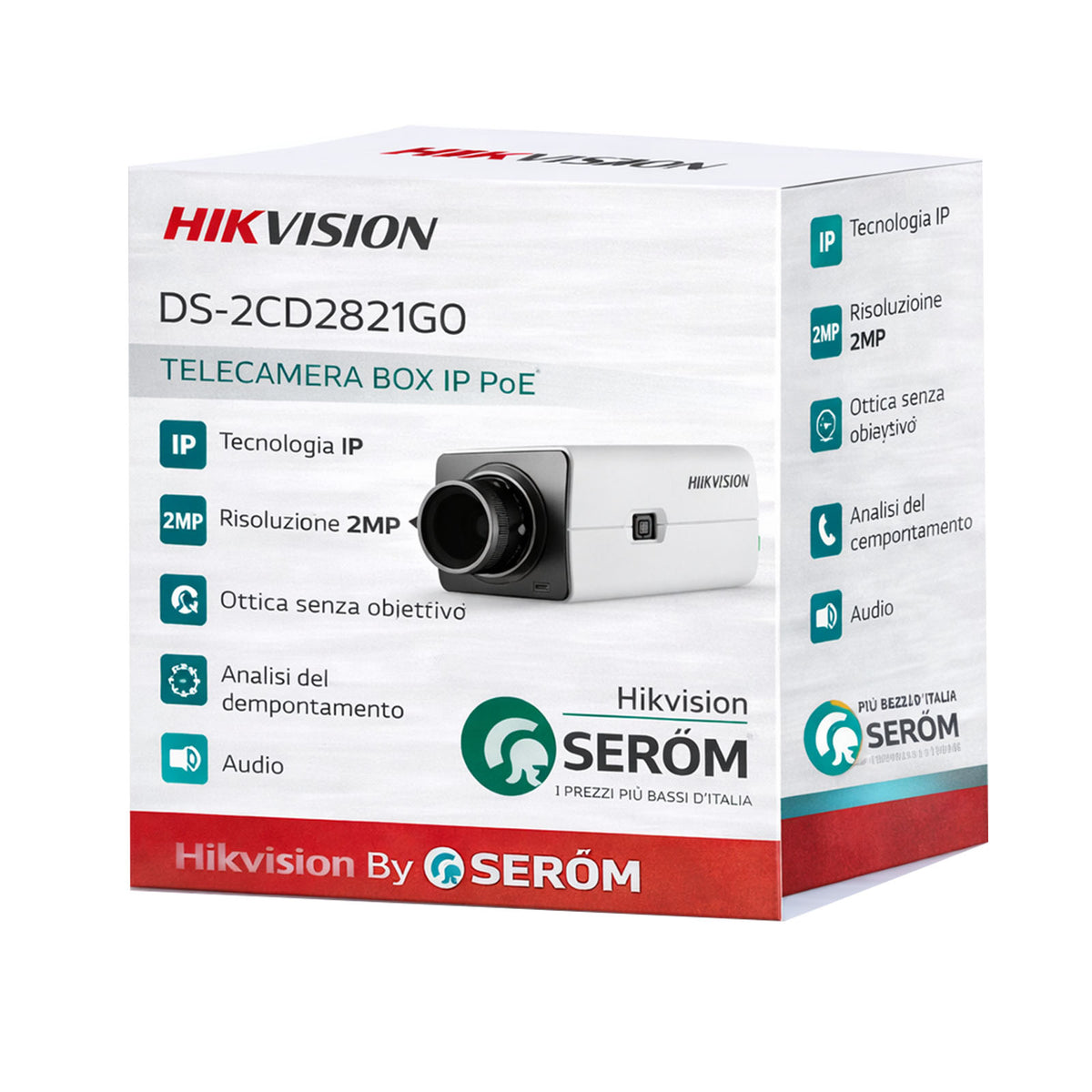 DS-2CD2821G0 2MP Full HD IP PoE Bullet ONVIF Audio WDR 120dB H.265+ Hik-Connect Video Surveillance - Hikvision