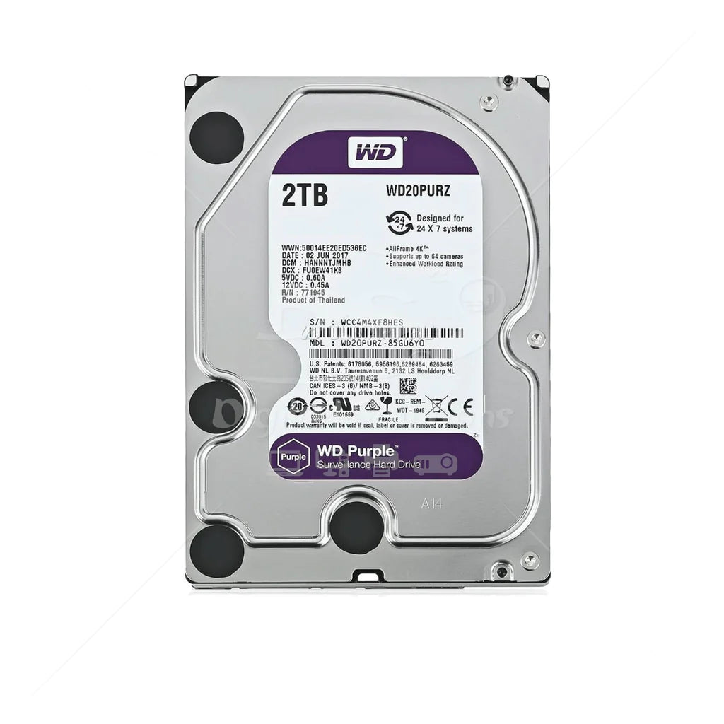 Western Digital WD20PURZ 3.5 HD Hard Disk HDD 2 TB Internal SATA DRIVE