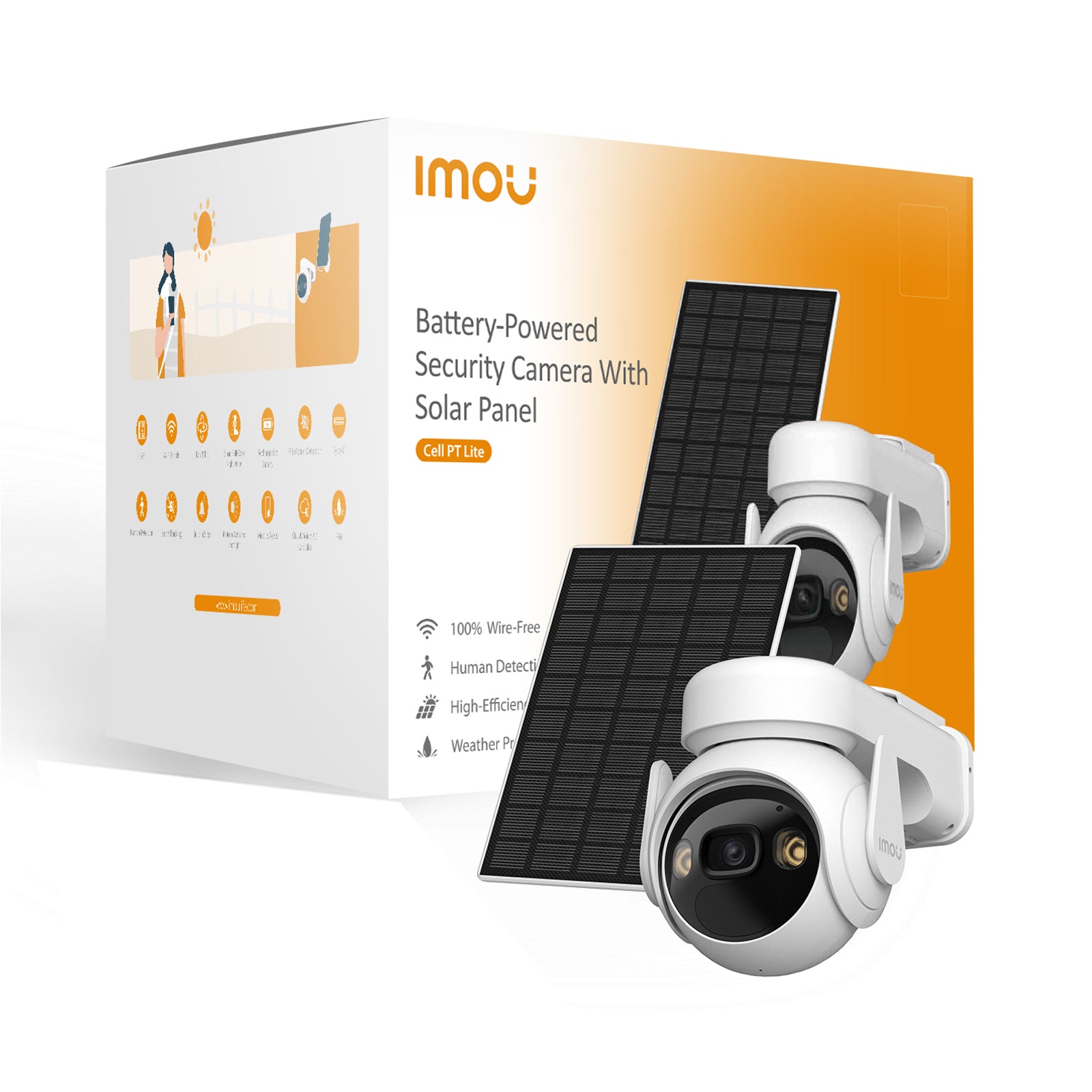 IPC-K9ECP-3T0WE/FSP12 - Cell PT lite Kit 1 telecamera Cell pT + 1 Pannello solare - Imou