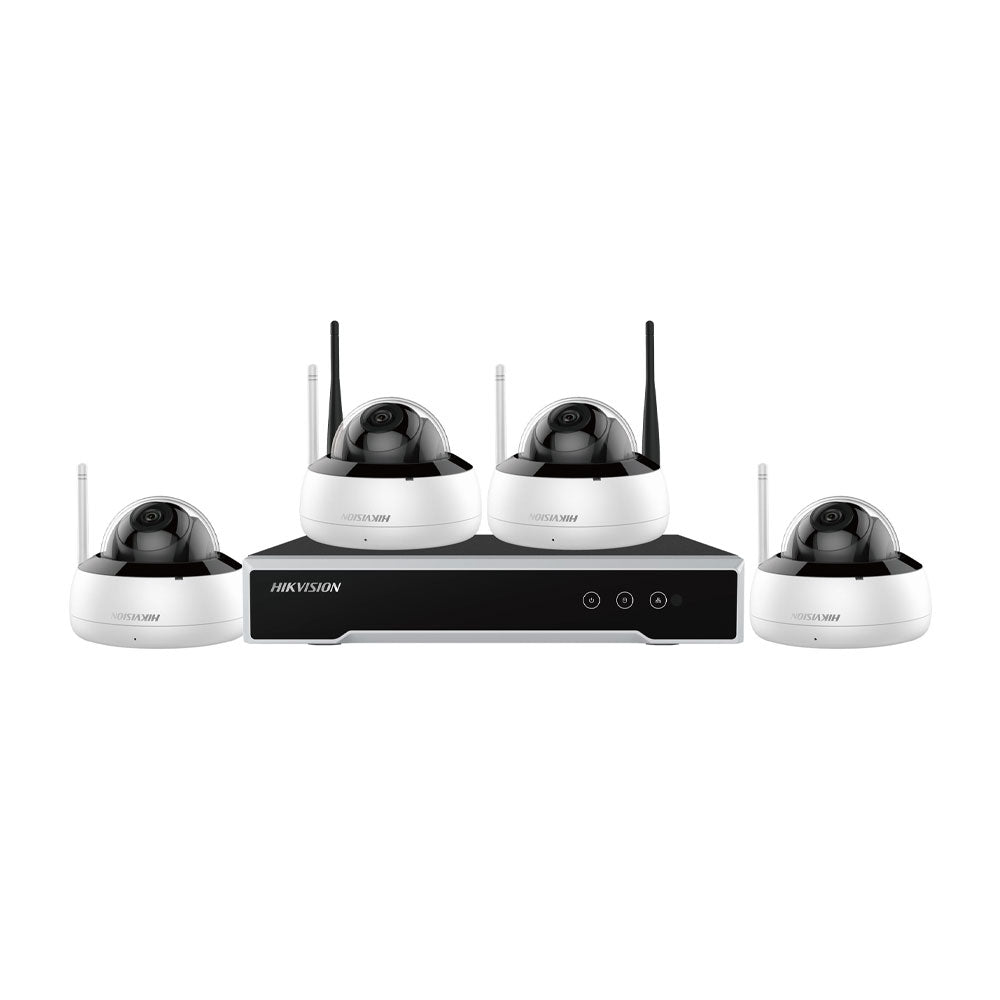NK42W1H-1T - Kit Wi-Fi completo con 1 NVR a 4 canali e 4 telecamere dome 2MP serie HiWatch - Hikvision