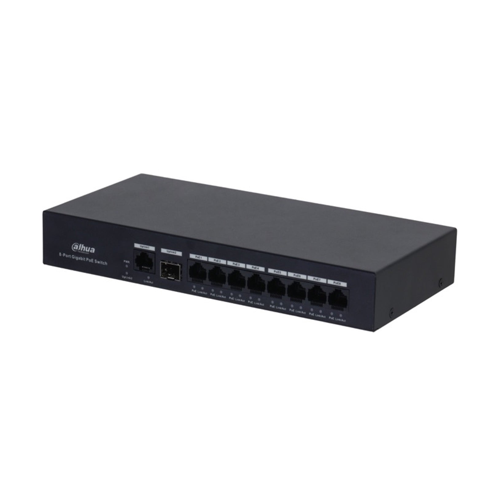PFS3110-8GT-65 - Switch di rete 8 porte PoE, 1 porta RJ45, 1 porta SFP - Layer 2 non gestito - Dahua