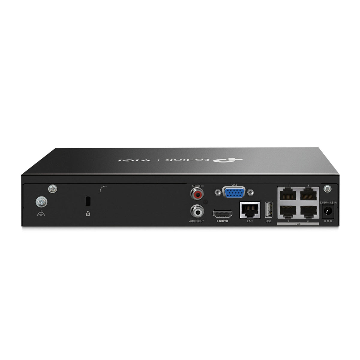 VIGI NVR1004H-4P - NVR IP 4 Canali PoE+ con Supporto 8MP, AI per Rilevamento Persone e Veicoli e Registrazione H.265+