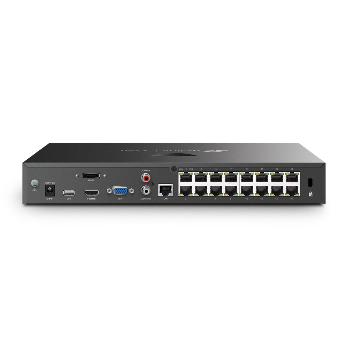 VIGI NVR2016H-16MP - Enregistreur NVR IP PoE+ 16 Canaux 4K avec IA Intelligente, Prise en Charge 8MP, H.265+ et Détection Personnes et Véhicules - VIGI