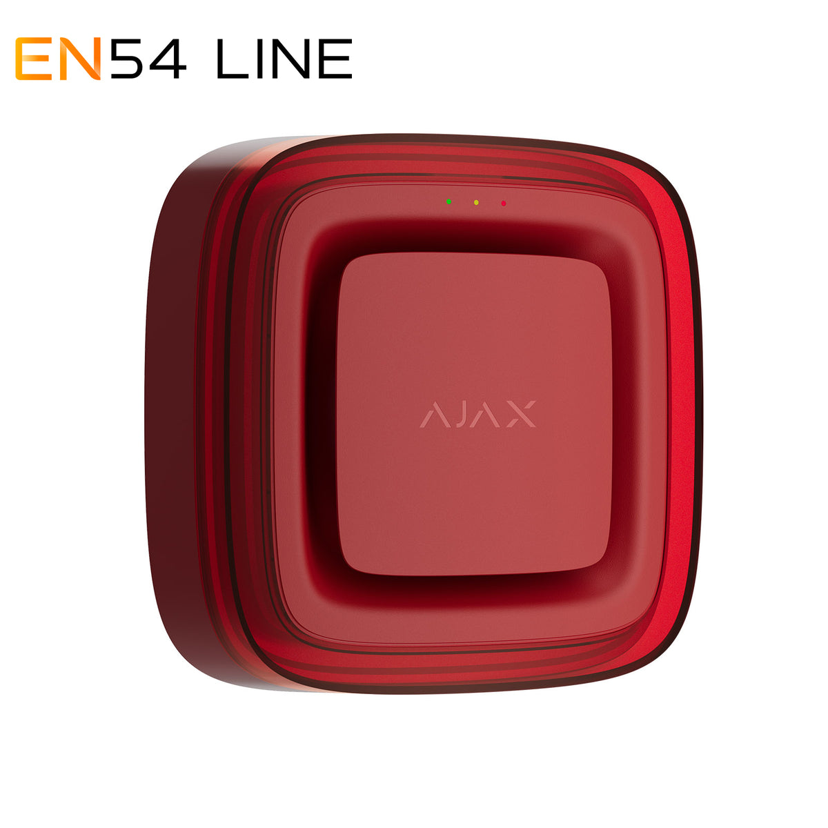 118601.279.RD1 - Sirena Antincendio Wireless Ajax EN54 FireProtect Sounder/VAD Jeweller Rossa 100dB LED EN54 Portata 1700m