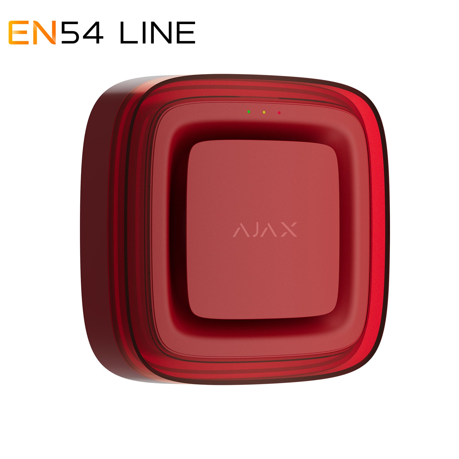 118601.279.RD1 - Sirena Antincendio Wireless Ajax EN54 FireProtect Sounder/VAD Jeweller Rossa 100dB LED EN54 Portata 1700m