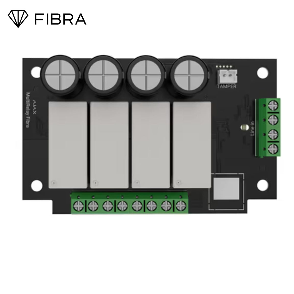 127496.183.NC1 - Ajax Superior MultiRelay Fibra  – Modulo Relè 4 Canali, Contatti Puliti, Controllo Remoto, Anti-Sabotaggio