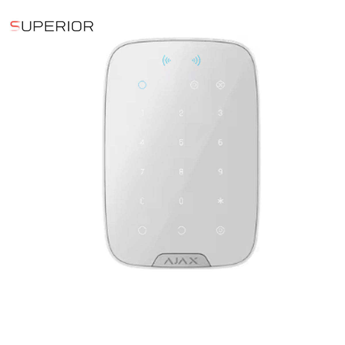 133210.83.WH1 - Ajax Superior KeyPad Plus Juwelier-Funktastatur Weiß RFID DESFire Zutrittskontrolle Einbruchmeldeanlage