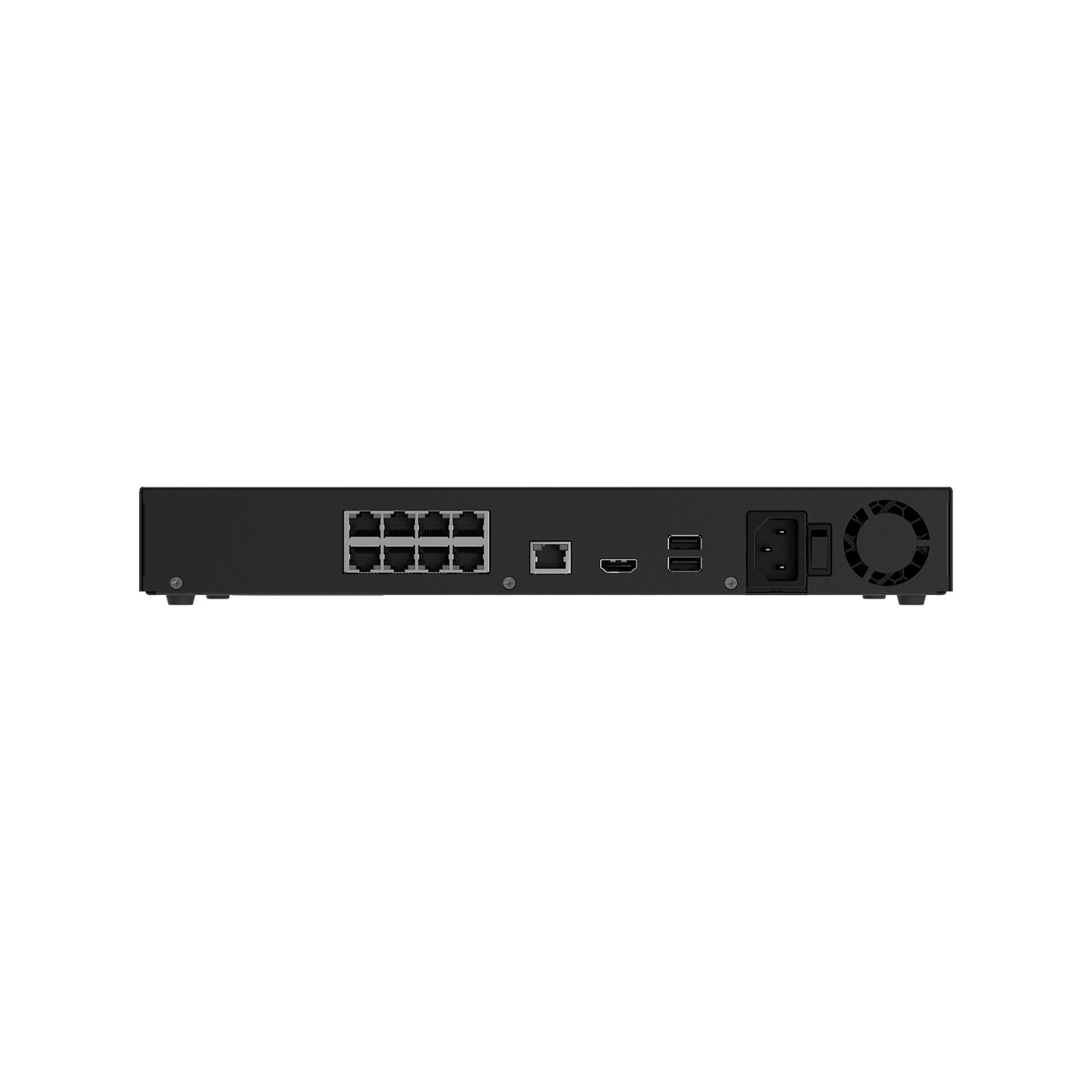 140914.122.BL1 - Ajax NVR H2D8PAC 16 Canali IP 8 PoE 160W 12MP AI 4K HDMI 2 HDD 16TB Hot-Swap H.265 ONVIF RTSP Nero