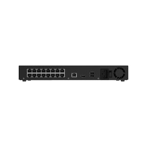140916.122.BL1 - Ajax NVR H2D16PAC Nero 16 Canali PoE 4K HDMI NVR IP 12MP con AI, 16 Porte PoE, H.265, 2 HDD 16TB, ONVIF