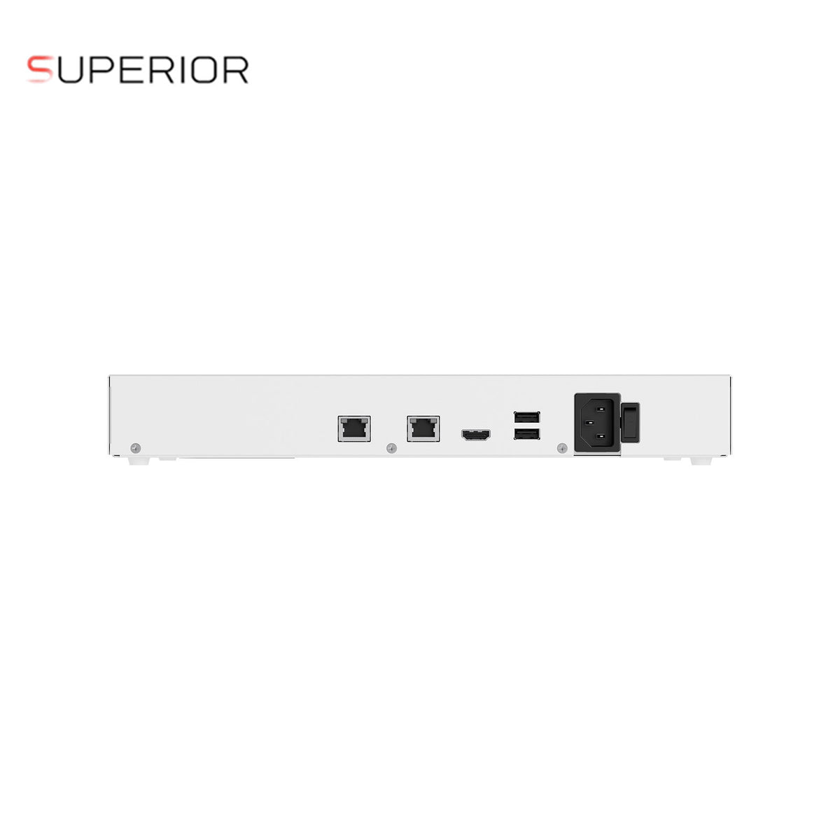 140921.122.WH1 - Ajax Superior NVR H2DAI2GAC Bianco 16 Canali AI 4K HDMI, Doppia LAN Gigabit, 2 HDD 24TB, H.265, NVR IP