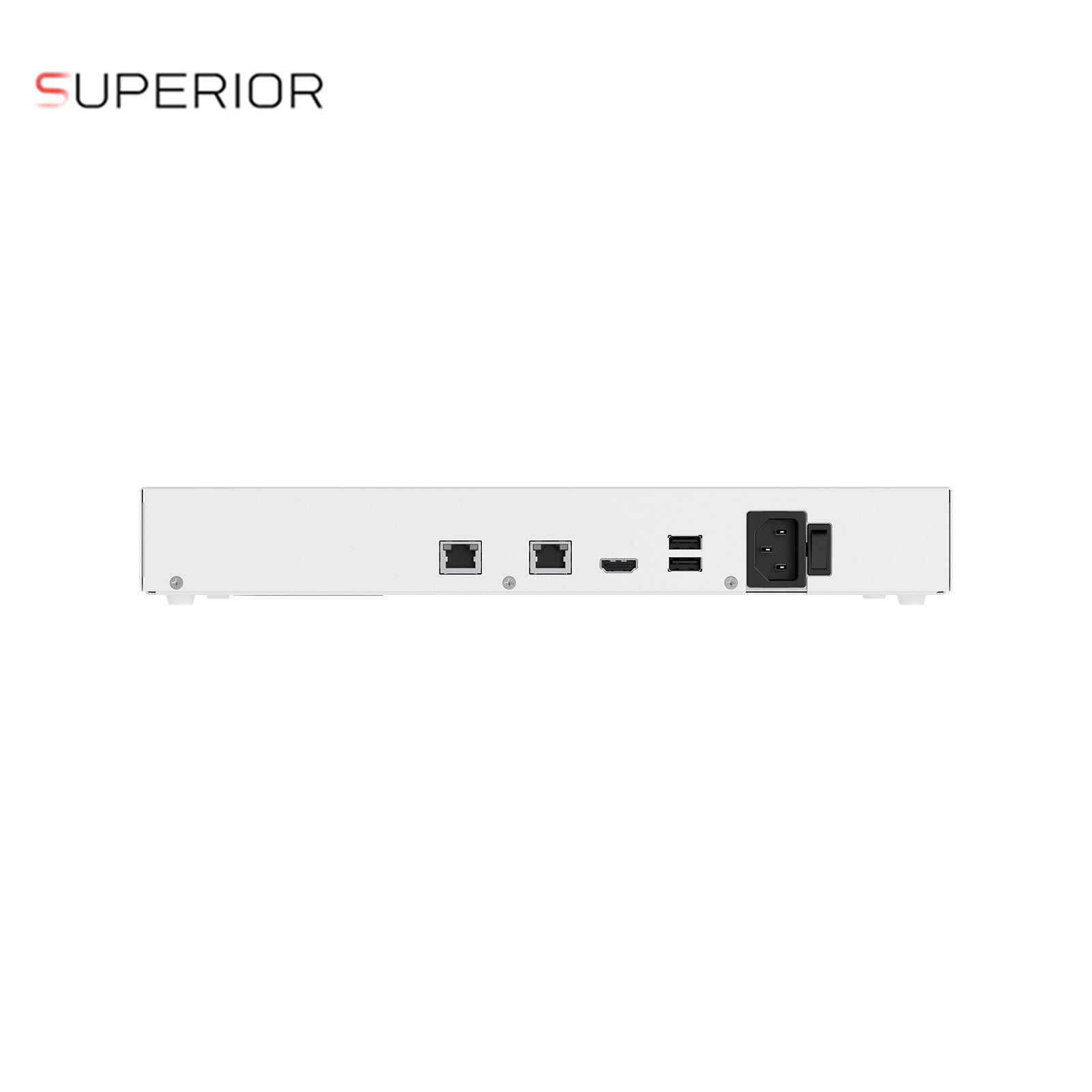 140921.122.WH1 - Ajax Superior NVR H2DAI2GAC Bianco 16 Canali AI 4K HDMI, Doppia LAN Gigabit, 2 HDD 24TB, H.265, NVR IP