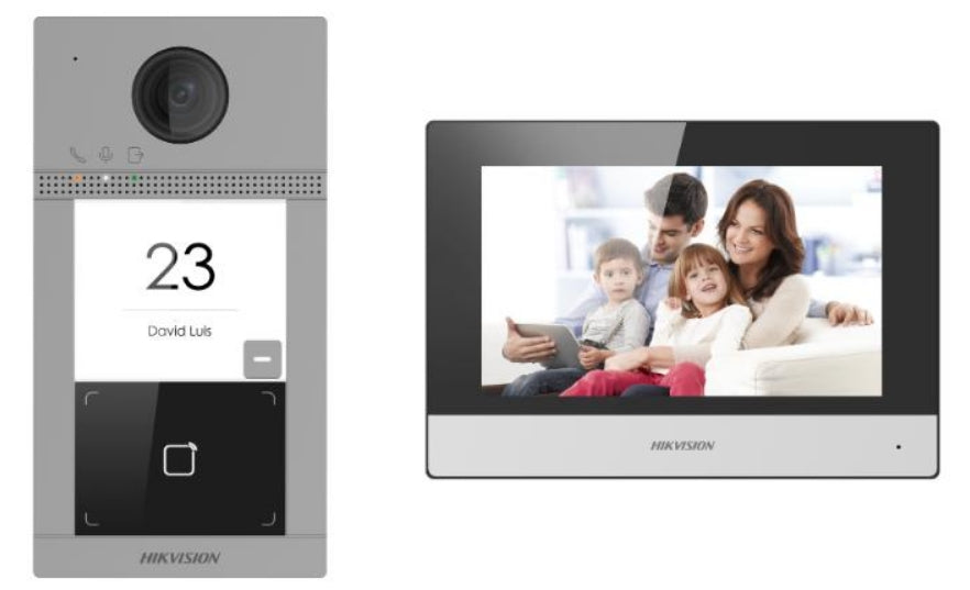 DS-KIS604-S - Kit Videocitofono IP Hikvision con Telecamera 2MP, Monitor 7", Wi-Fi, PoE e App Hik-Connect - Hikvision