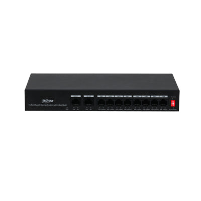 Dahua Technology PoE PFS3010-8ET-65 switch di rete Fast Ethernet (10/100) Supporto Power over Ethernet (PoE) Nero