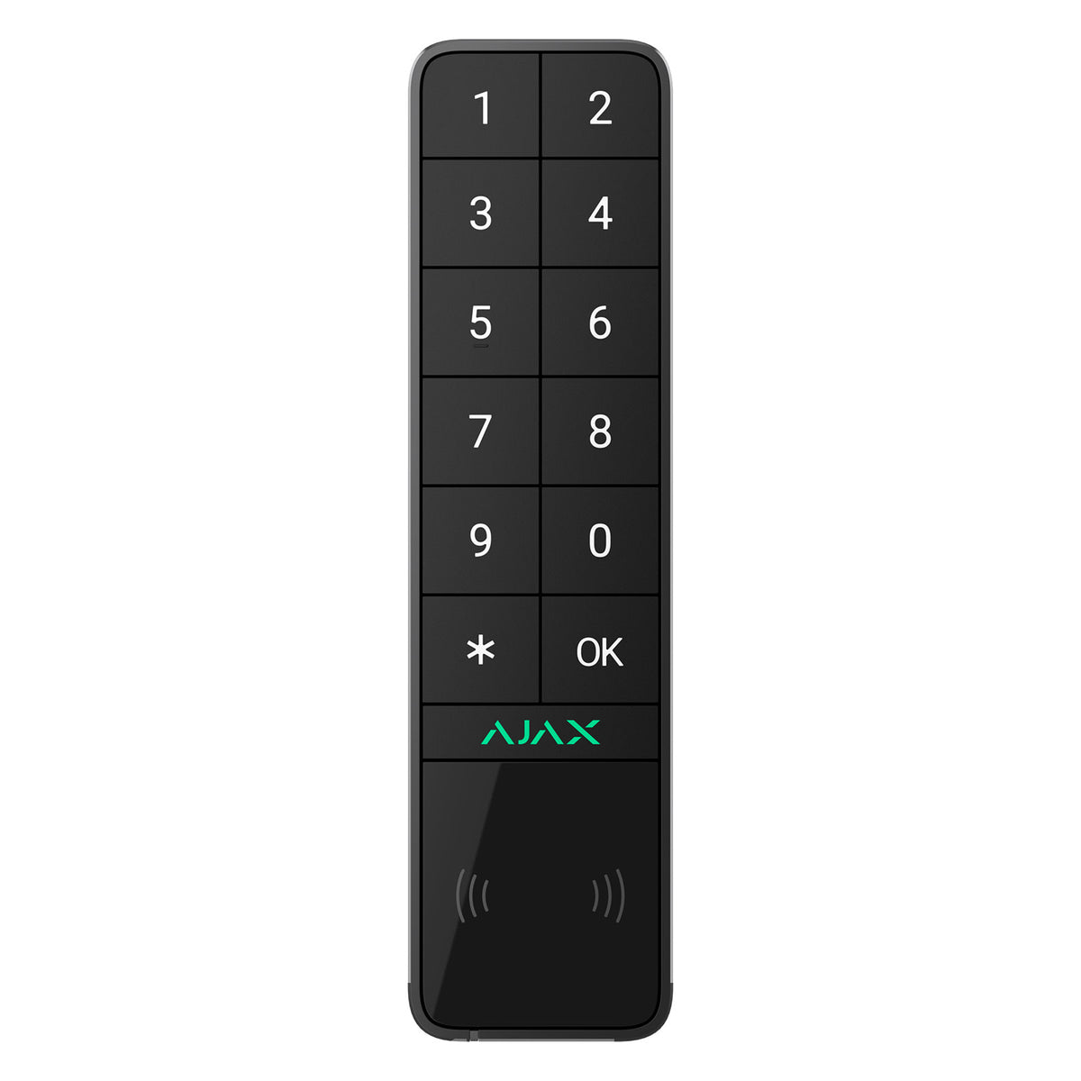 99968.286.BL1 - Ajax KeyPad Outdoor Jeweller Nero – Tastiera Wireless Antivandalica per Sicurezza Esterna - Ajax