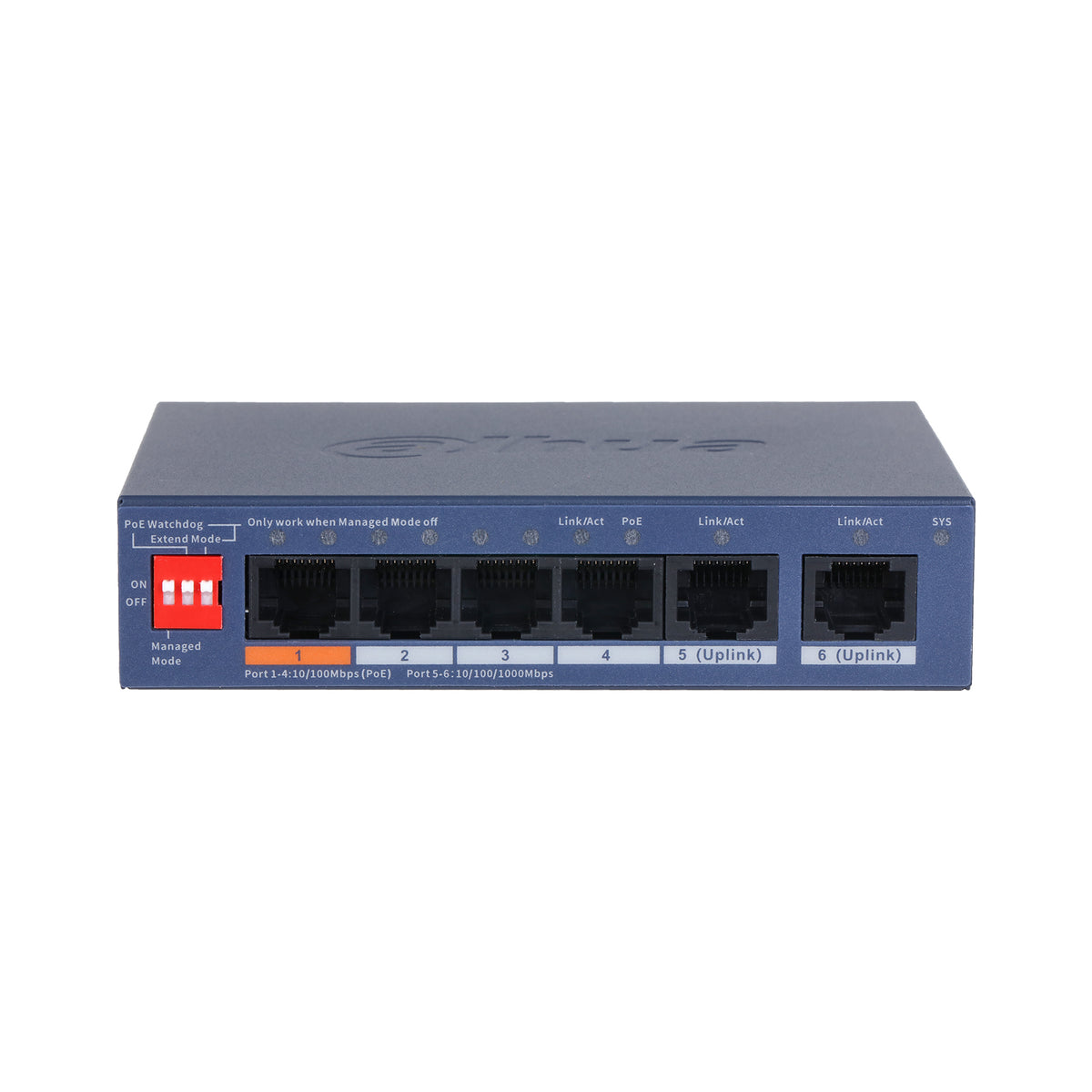 CS4006-4ET2GT-60 Switch PoE Cloud Managed 4 Porte PoE 60W Gigabit per Videosorveglianza IP - Dahua