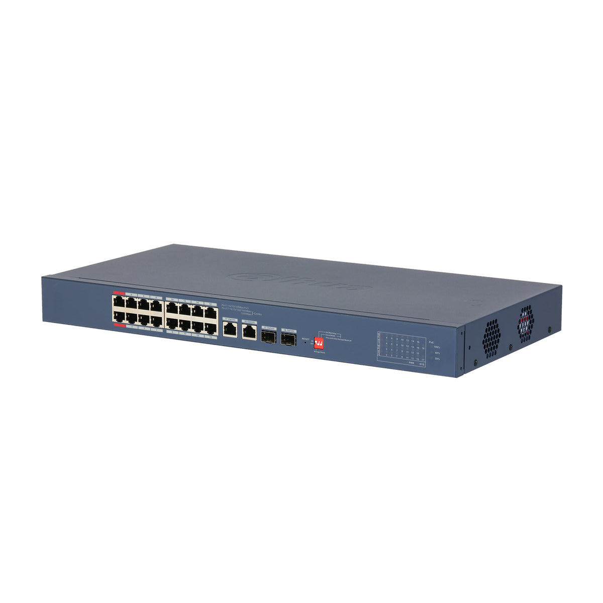 CS4218-16ET-240-V2 Cloud-Managed PoE-Switch, 18 Ports, 240 W Gigabit, DoLynk, IEEE 802.3bt, Reichweite bis zu 250 m – Dahua