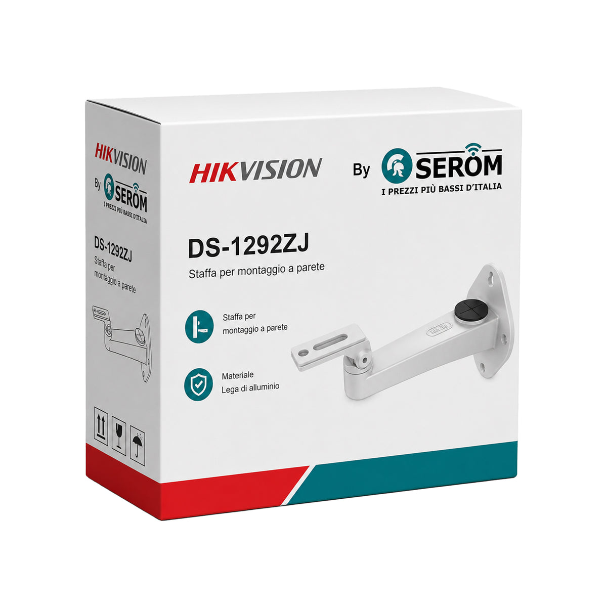 DS-1292ZJ Wandhalterung aus weißer Aluminiumlegierung für Videoüberwachungskameras im Innen- und Außenbereich – Hikvision