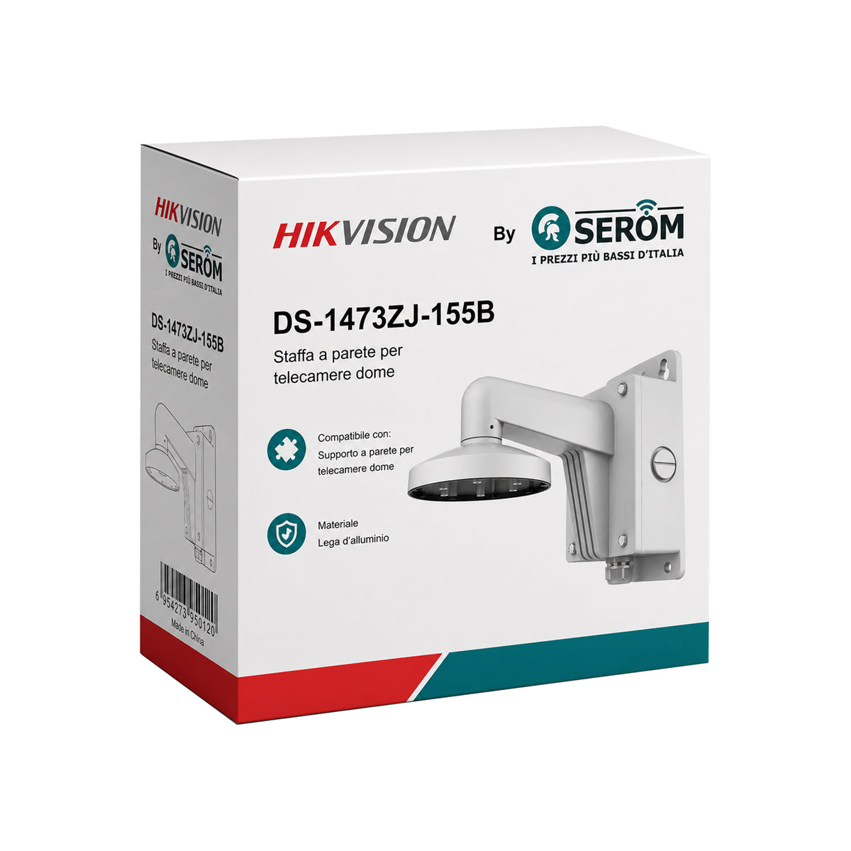 DS-1473ZJ-155B Dome-Kamera-Wandhalterung aus Aluminiumlegierung, Original Weiß - Hikvision