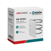 DS-1673ZJ Supporto Orizzontale su Palo in Acciaio Inox Bianco per Telecamere PanoVu e Speed Dome - Hikvision