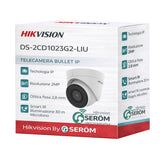 DS-2CD1323G2-I 2MP Full HD 1080P Telecamera IP PoE 2.8mm Smart IR 30m IP67 H.265+ Turret Esterno - Hikvision