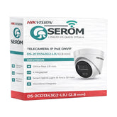 DS-2CD1343G2-LIU 4MP Outdoor PoE Turret IP Camera with Smart Hybrid Light and 120 dB WDR - Hikvision