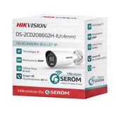 DS-2CD2086G2H-IU(4mm) - 8MP 4K IP PoE Bullet 4mm IR 40m Face Detection WDR 120dB H.265+ IP67 - Hikvision