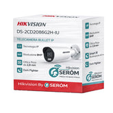 DS-2CD2086G2H-IU 8MP 4K IP PoE Bullet 2.8mm IR 40m Face Detection WDR 120dB H.265+ IP67 - Hikvision