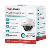 DS-2CD3745G0-IZS 4MP IP PoE Dome 2.7-13.5mm DarkFighter IR 40m Face Detection Audio IP66 IK10 H.265+ - Hikvision