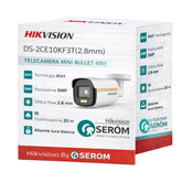 DS-2CE10KF3T 3K Mini Bullet 2.8mm Visione Colori 24/7 IP67 Luce Bianca 20m Videosorveglianza Esterno - Hikvision