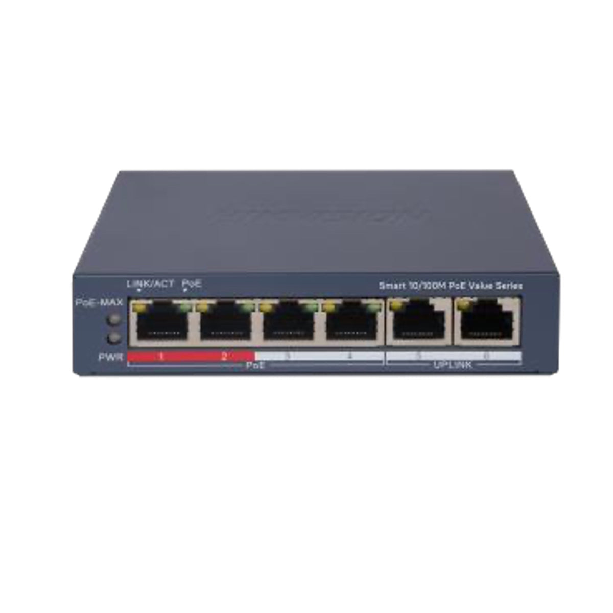 DS-3E1106P-EI/M - 4x porte PoE 10-100Mbps - Switch di rete gestionabile - 2x RJ45 10-100Mbps - Watchdog - Hikvision