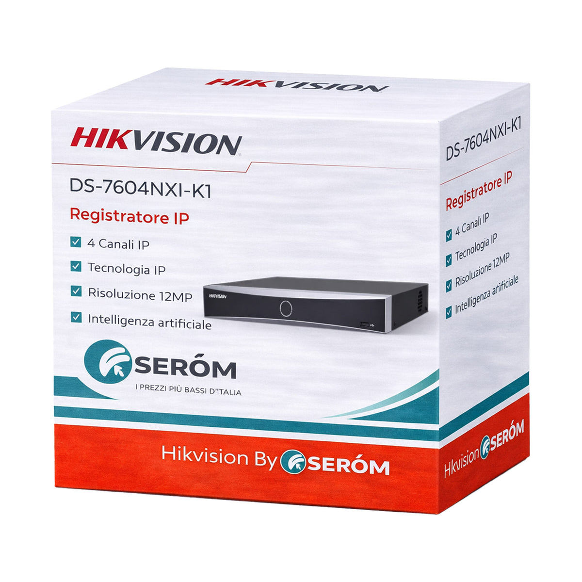 Hikvision Digital Technology DS-7604NXI-K1 Videoregistratore di rete (NVR) 1U Nero