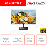 Hikvision Digital Technology DS-D5024FC-C Monitor PC 60,5 cm (23.8") 1920 x 1080 Pixel Full HD LED Nero