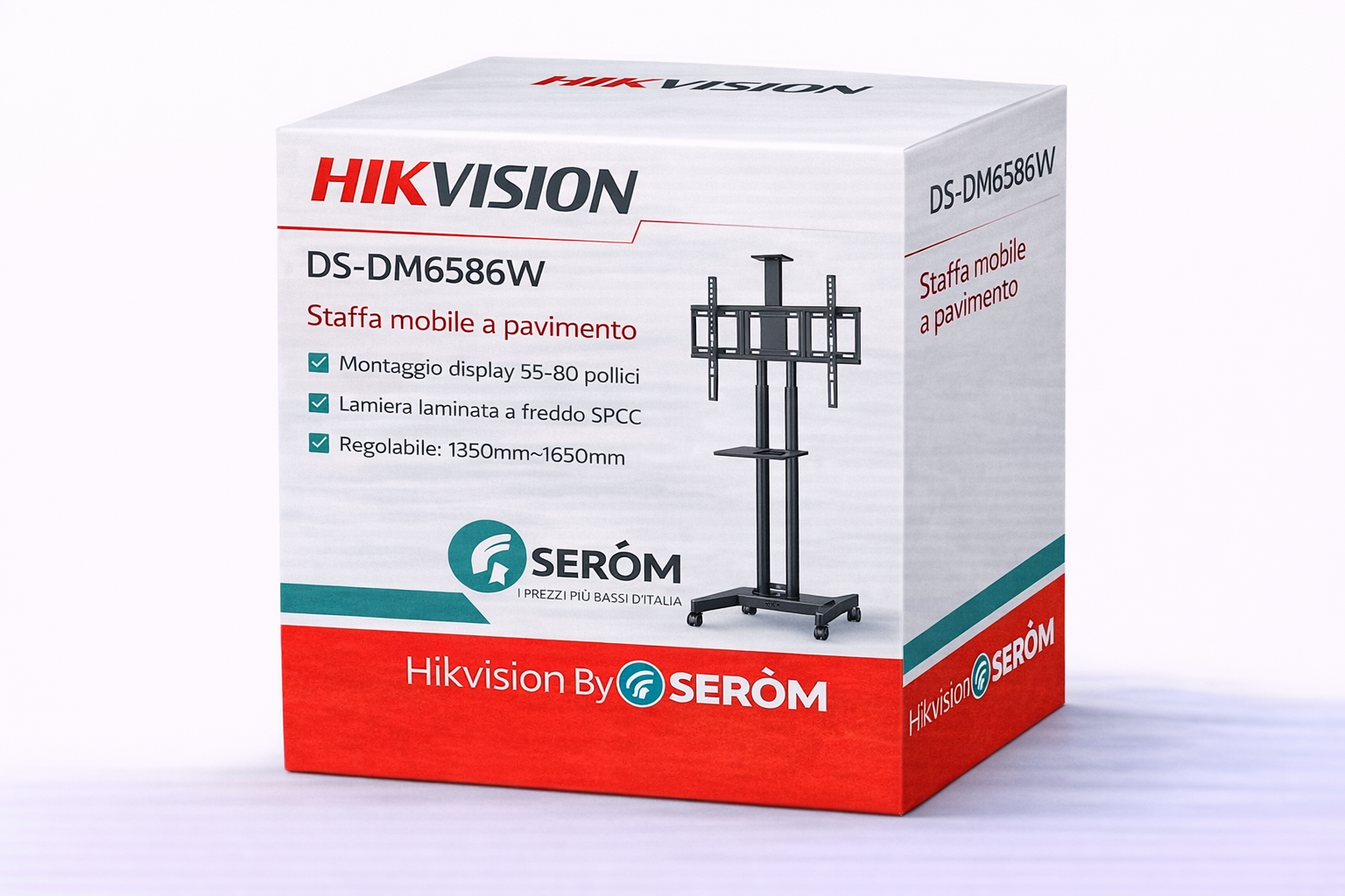 Hikvision Digital Technology DS-DM6586W Supporto TV a parete Nero