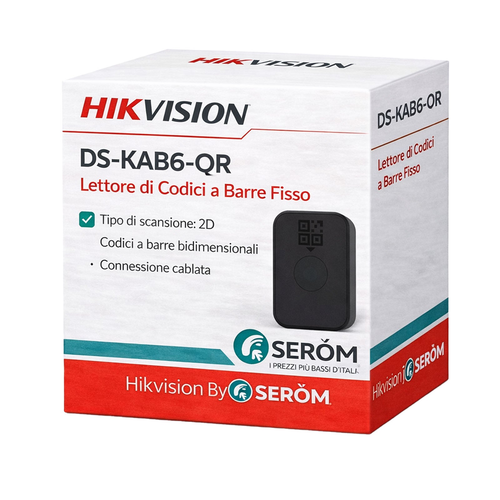 Hikvision Digital Technology DS-KAB6-QR lettore di codici a barre Lettore di codici a barre fisso 2D Nero