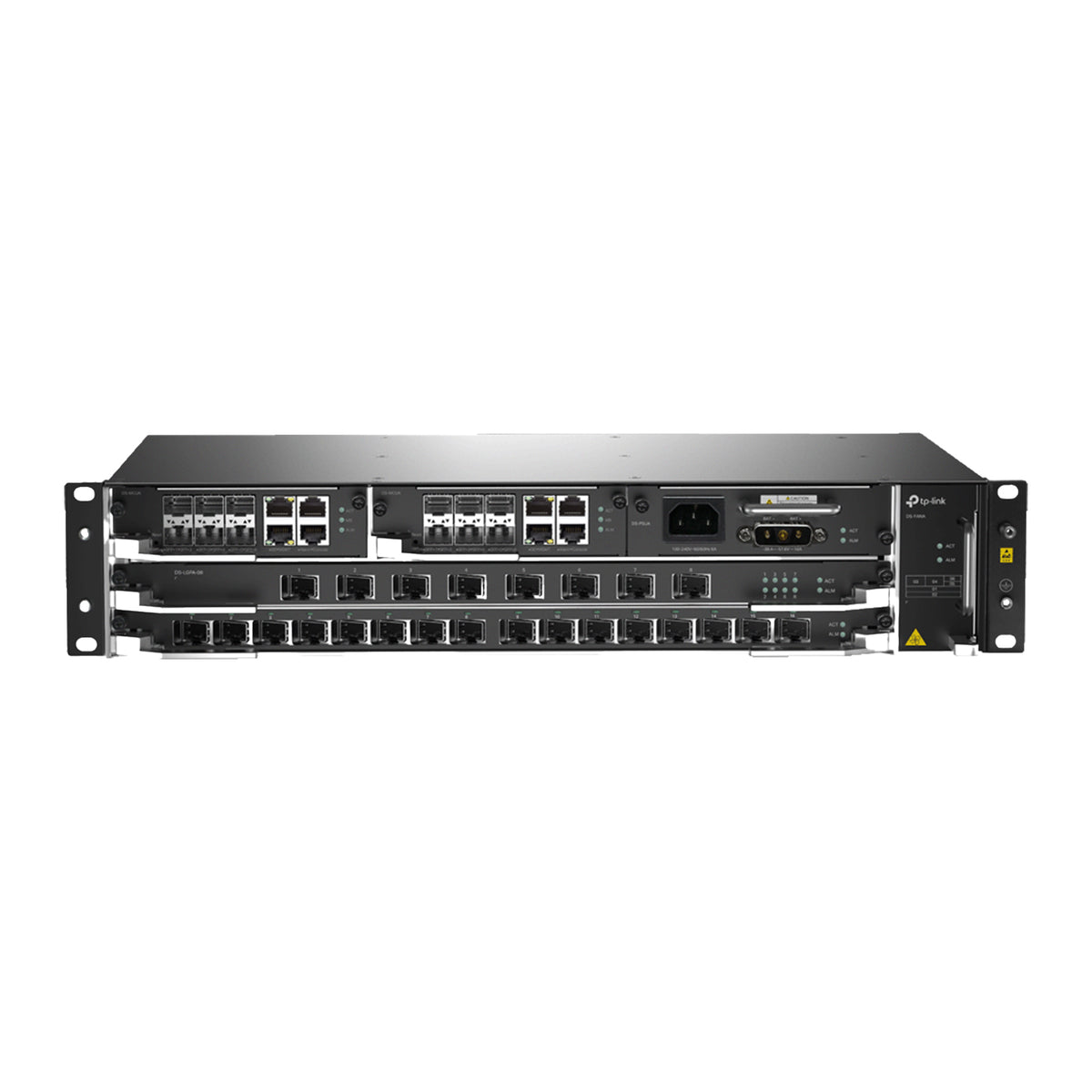 TP-Link DS-P8000-X2 OLT Chassis GPON XGS-PON 32 Porte Combo 200Gbps Layer 2/3 Doppia Alimentazione