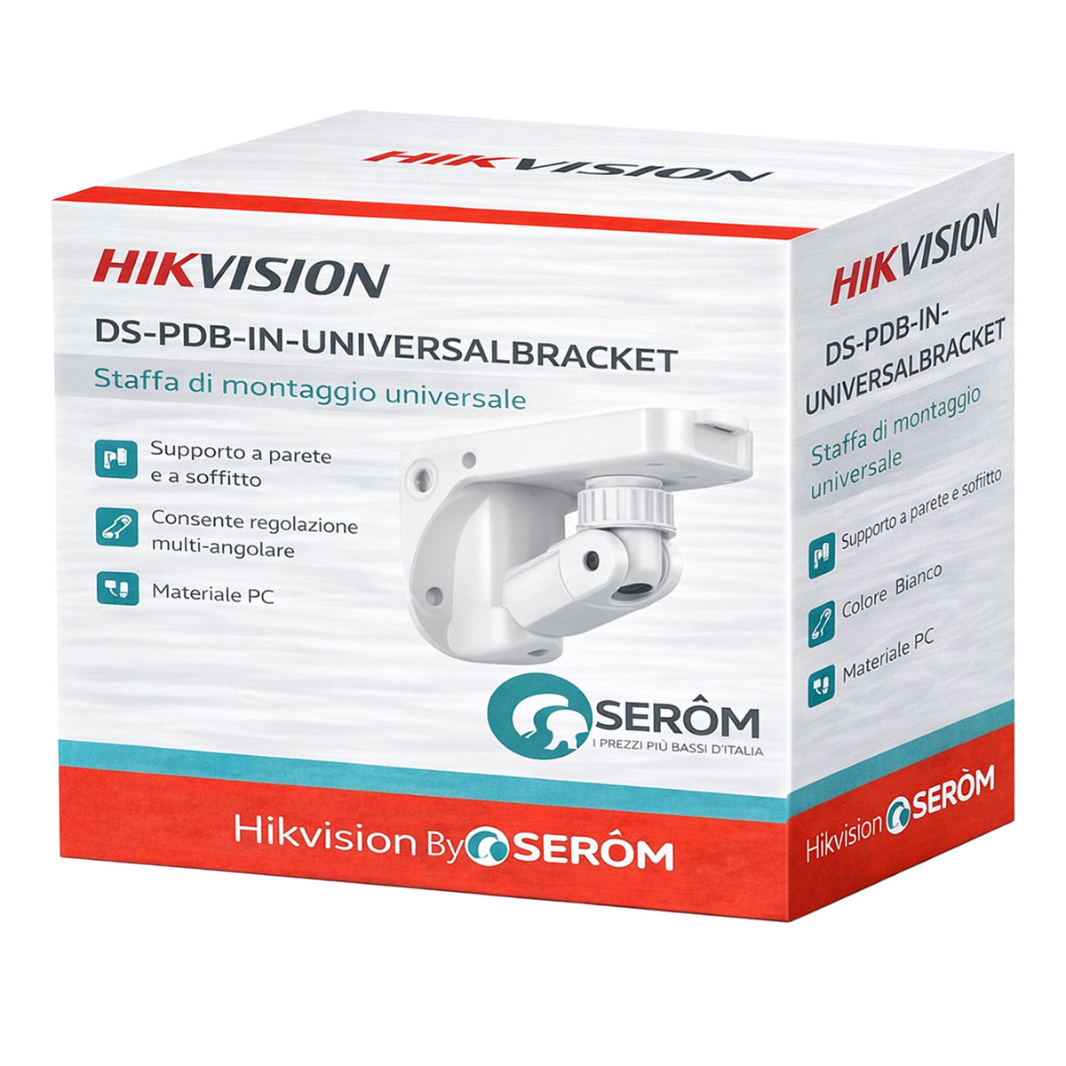 Hikvision Digital Technology DS-PDB-IN-Universalbracket Staffa di supporto Bianco Policarbonato 1 pz