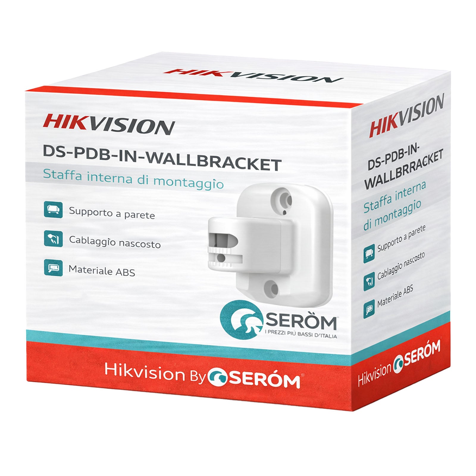 Hikvision Digital Technology DS-PDB-IN-Wallbracket Staffa Bianco Acrilonitrile butadiene stirene (ABS) 1 pz