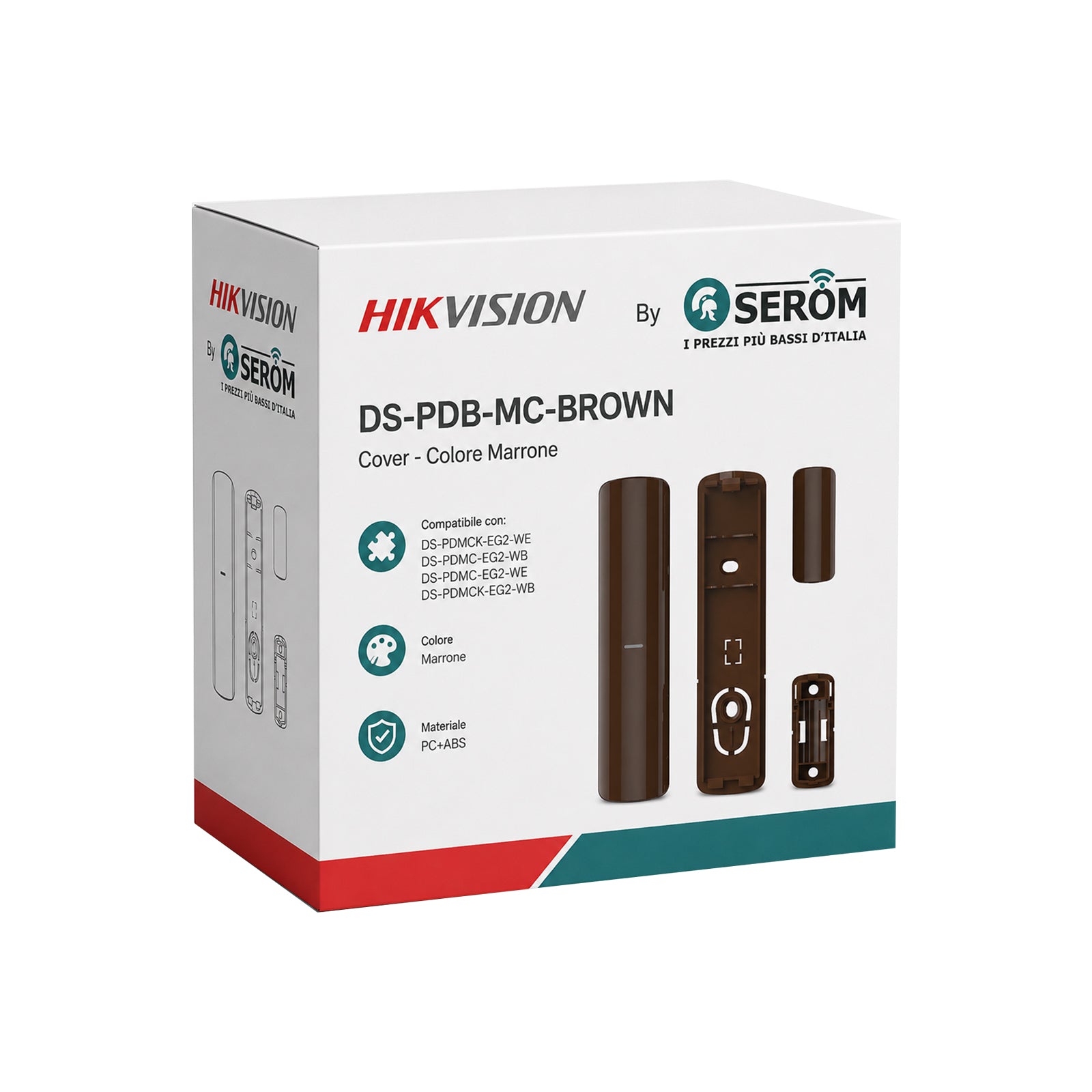 DS-PDB-MC-Brown Cover Marrone per Contatti Magnetici AX PRO in PC+ABS Compatibile DS-PDMC e DS-PDMCK - Hikvision