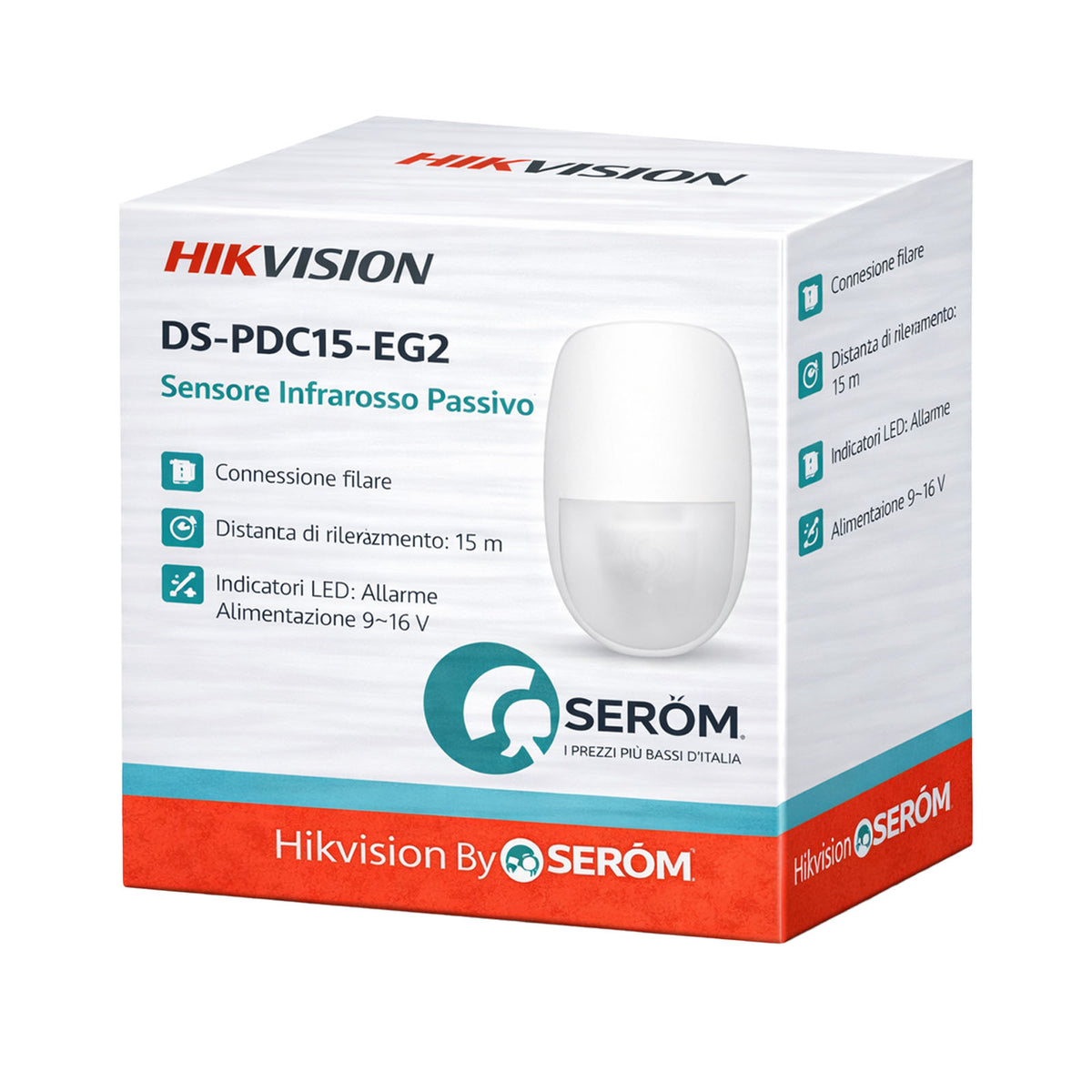 Hikvision Digital Technology DS-PDC15-EG2 rilevatore di movimento Sensore Infrarosso Passivo (PIR) filiare Soffitto-muro Bianco