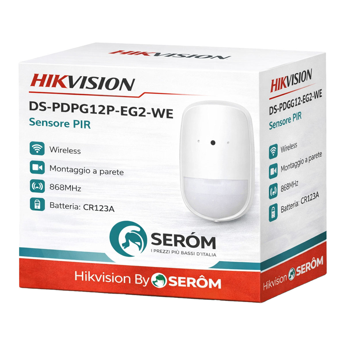 Hikvision Digital Technology DS-PDPG12P-EG2-WE rilevatore di movimento Sensore Infrarosso Passivo (PIR) Wireless Parete Bianco