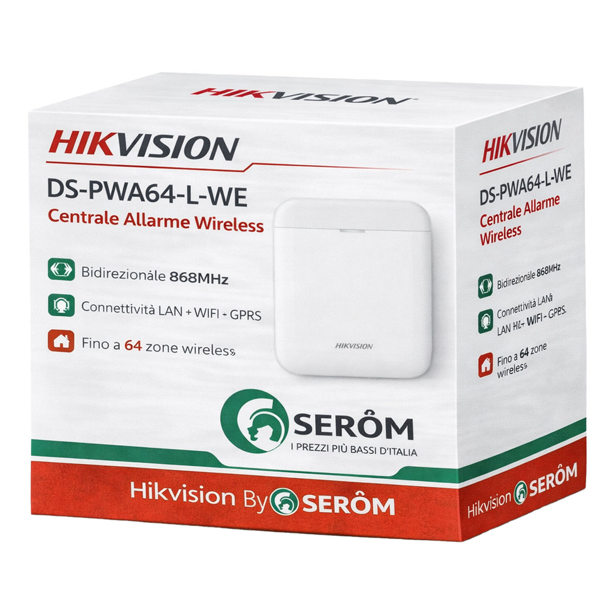 DS-PWA64-L-WE AXPro Centrale Allarme Wireless 64 Zone LAN WiFi GPRS 868MHz Hik-Connect - Hikvision