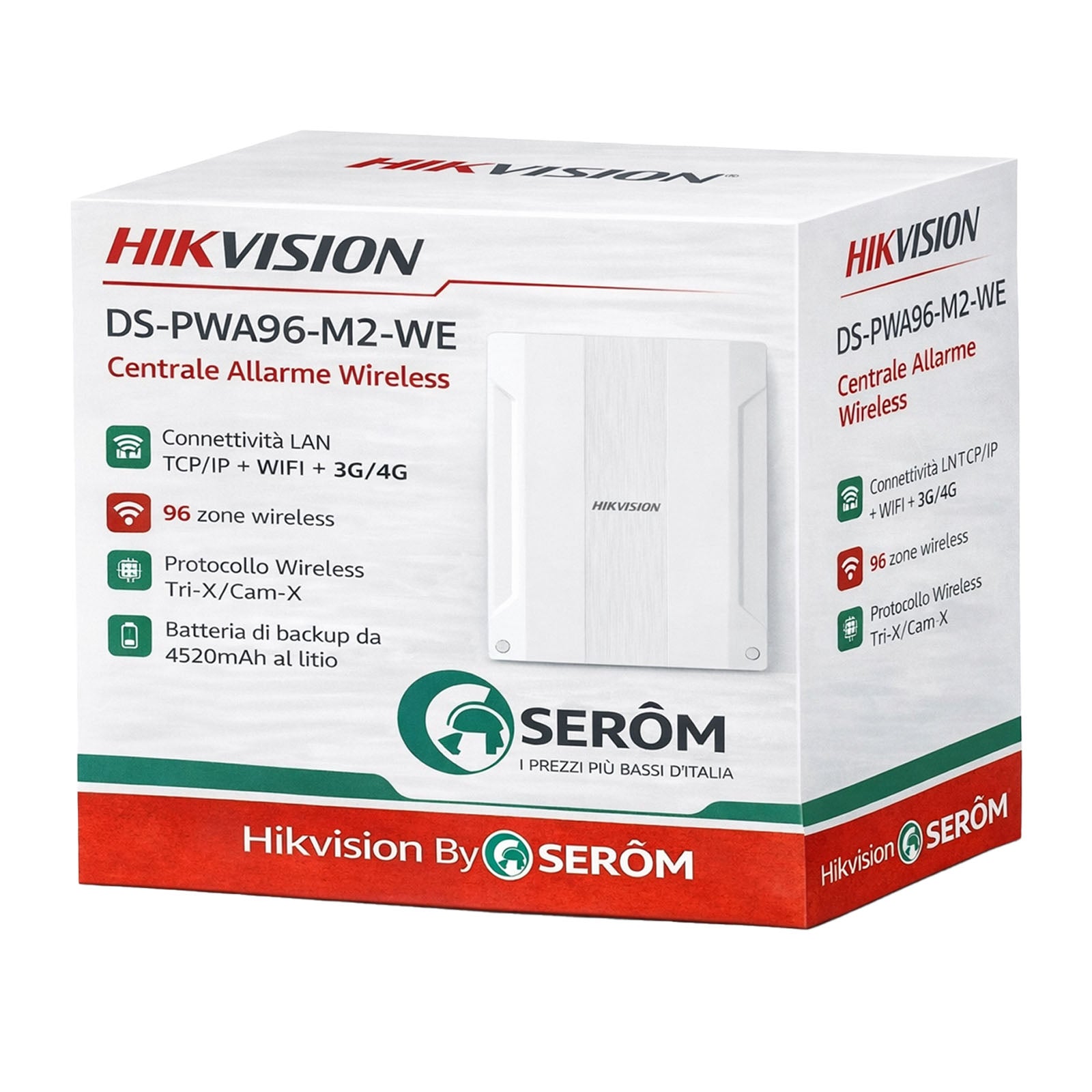 DS-PWA96-M2-WE AXPro Plus HUB 96 Zone Tri-X Cam-X WiFi 4G Videoverifica AES-128 Centrale Allarme - Hivision