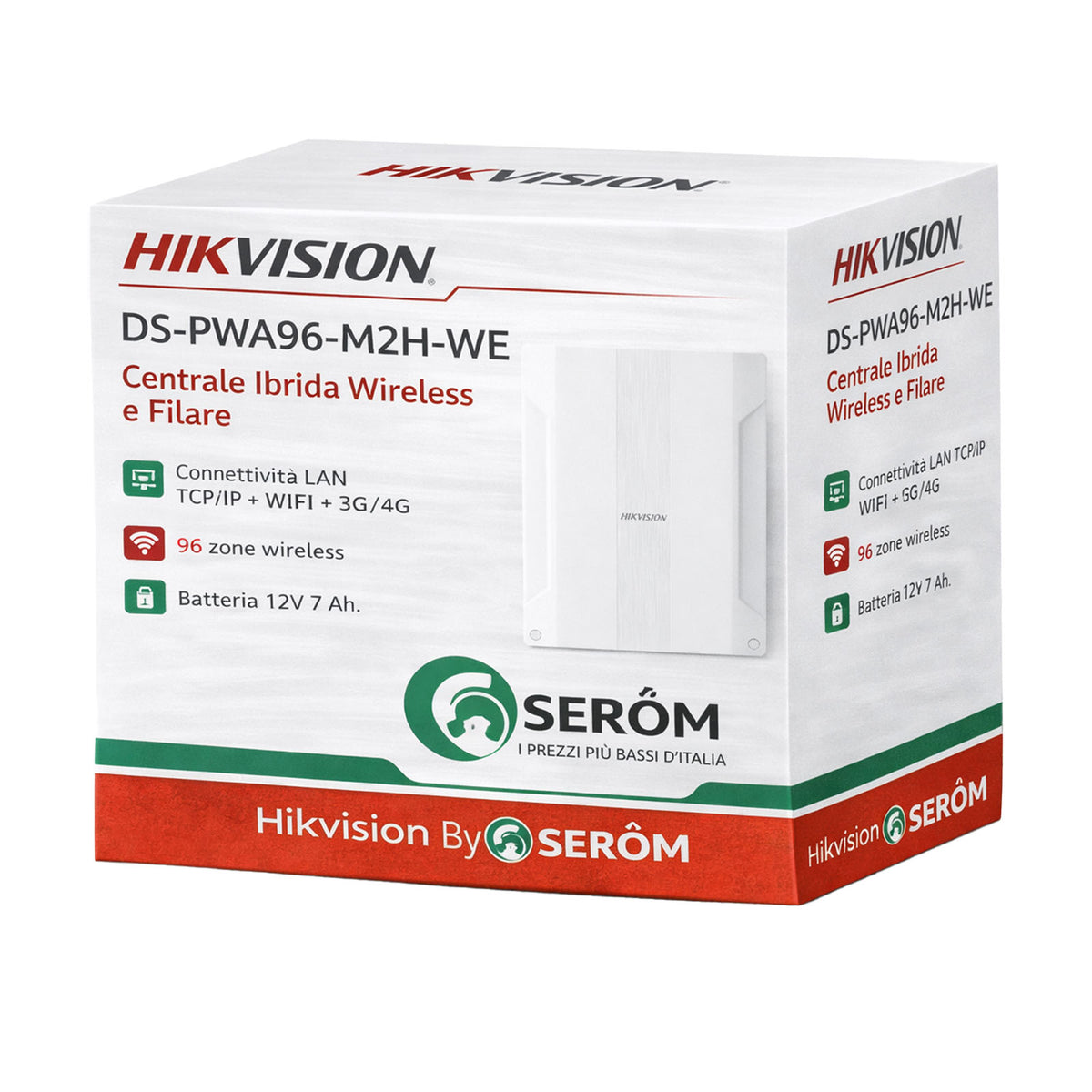 DS-PWA96-M2H-WE AXPro Plus Centrale Allarme Ibrida 96 Zone WiFi 4G 16 Filari Hik-Connect - Hikvision