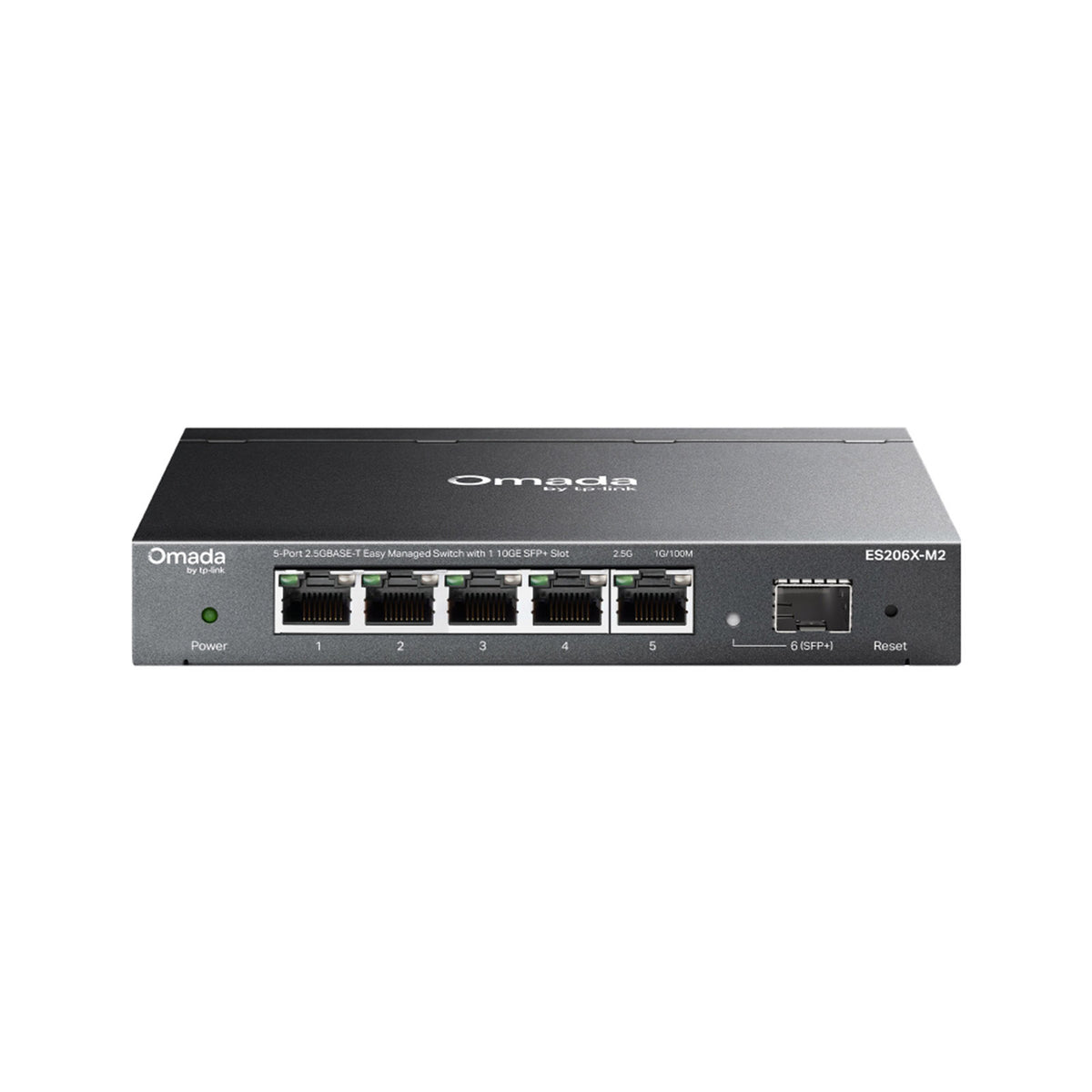 ES206X-M2 Omada Switch Multi-Gigabit 2.5G 6 Porte, 5 RJ45, SFP+ 10G, VLAN, QoS e Gestione Cloud Omada SDN