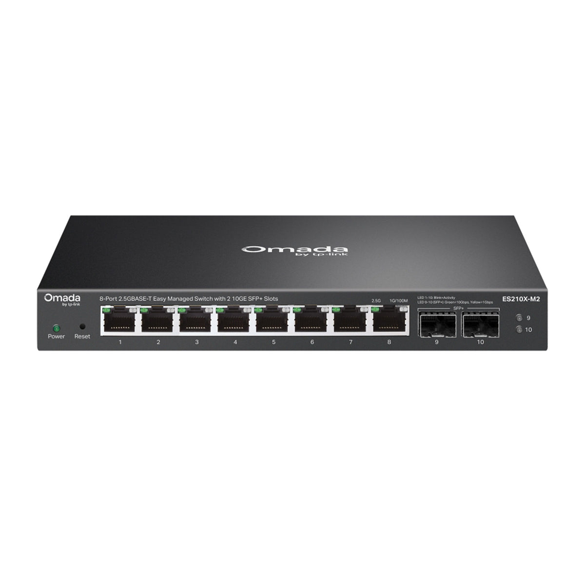 TP-Link Omada ES210X-M2 Switch Multi-Gigabit 8 Porte 2.5G, 2 SFP+ 10G, Omada SDN Cloud, VLAN e QoS