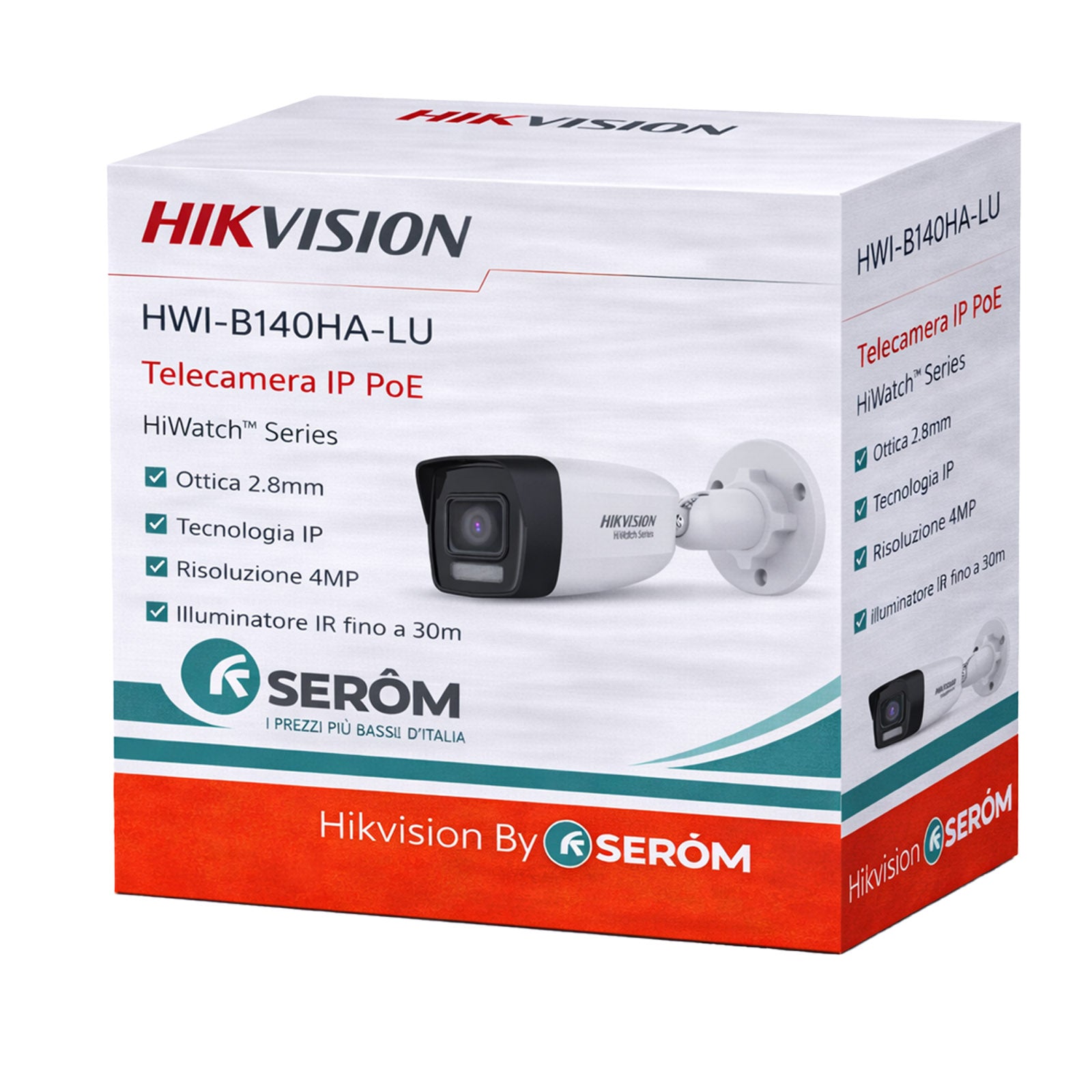 HWI-B140HA-LU(2.8mm) - Telecamera PoE IP 4MP ottica 2.8mm IR30m HiWatch - Hikvision