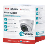 HWI-T221H(C) - telecamera IP da esterno dome ottica fissa 2.8mm IR 30m 2MP   HiWatch - Hikvision