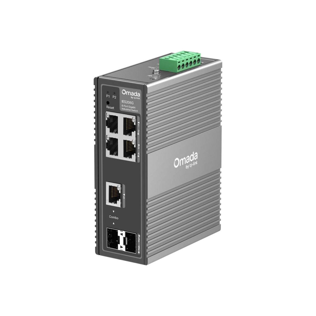 IES206G - Switch Industriale Gigabit 6 Porte con Gestione Cloud SDN, VLAN, QoS e Protezione IP40 per Reti Professionali - Omada