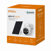 IPC-SA7E-T-8M1T3/FSP008-IMOU Kit AOV PT 4K 8MP 4G LTE Wi-Fi 6, Telecamera Pan Tilt Solare, AI, Batteria 15000mAh, SIM 6GB e microSD 32GB