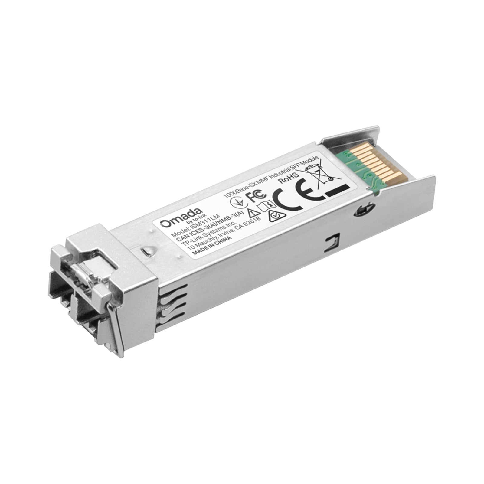 ISM311LM Omada Modulo SFP Industriale Gigabit 1000Base-SX, Fibra Multimodale 550m, 850nm, DDM, LC/UPC